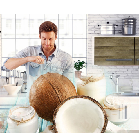 cocinar con crema de coco